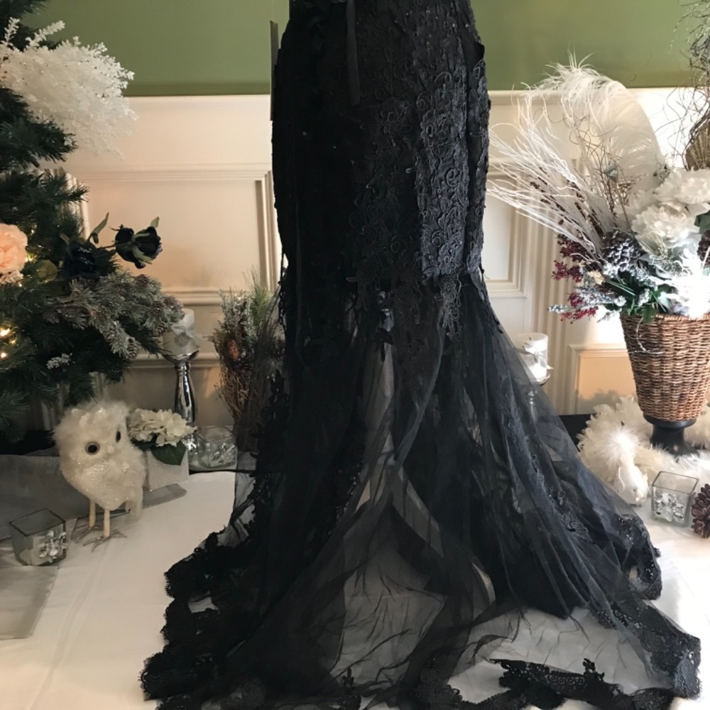 Formal evening Ball Mermaid Prom dress gown - Picture 9 of 14